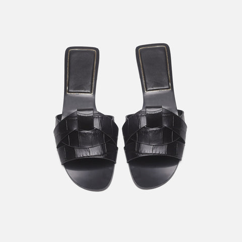mtvrmall - Sandals Female Slippers Women Fashion Flat Casual Mules Square Toe Sandals Women Flat Denim Outdoor Walking Slides Zapatillas