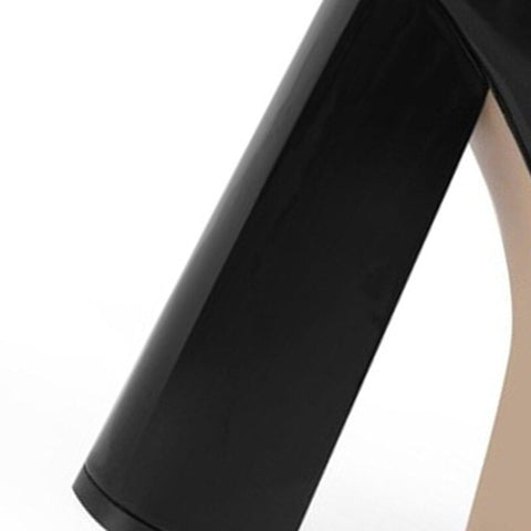 Mtvrmall - Women's New Spring and Autumn Casual High Heels Sexy Thick Sole High Heels Mary Jane Shoes Black Platform High Heels