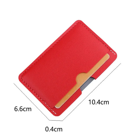 mtvrmall 3Card Slots Ultra-thin ID Credit Card Holder Card Wallet PU Leather Driver's License Cover Bank Card Case Student Meal Card Case