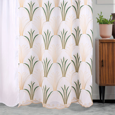 1pc Embroidered Double Layer Curtain - Enhance Home Decor with Thermal Insulation, Light Blocking, and Privacy - Suitable for Living Room, Bedroom, 52X84in