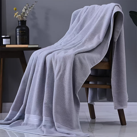 1pc Luxurious Cotton Bath Towel - Ultra-Absorbent, Quick-Drying, Super Soft, and Skin-Friendly for Comfortable Bathing Experience - Ideal for Home Bathroom, Perfect Bathroom Supplies for Daily Use