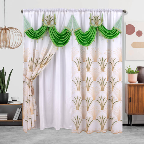 1pc Embroidered Double Layer Curtain - Enhance Home Decor with Thermal Insulation, Light Blocking, and Privacy - Suitable for Living Room, Bedroom, 52X84in