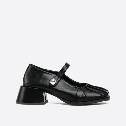 Mtvrmall - Block leatherette  Daily Women Heeled Mary Janes