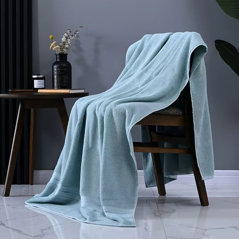 1pc Luxurious Cotton Bath Towel - Ultra-Absorbent, Quick-Drying, Super Soft, and Skin-Friendly for Comfortable Bathing Experience - Ideal for Home Bathroom, Perfect Bathroom Supplies for Daily Use