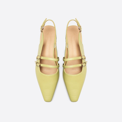 Mtvrmall - Women Double Buckle Slingback Mary Jane