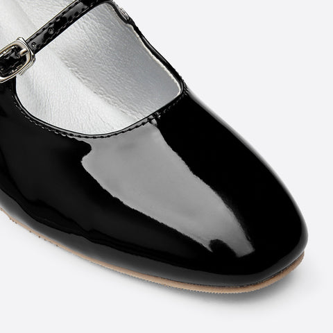 Mtvrmall - Women Ornament Tabbed Straps Heeled Mary Janes