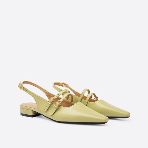 Mtvrmall - Women Double Buckle Slingback Mary Jane