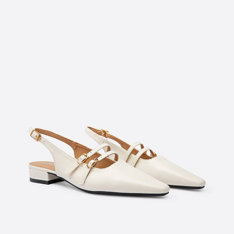 Mtvrmall - Women Double Buckle Slingback Mary Jane
