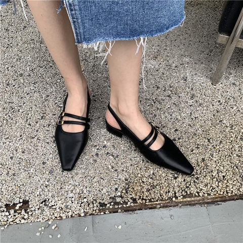 Mtvrmall - Women Double Buckle Slingback Mary Jane