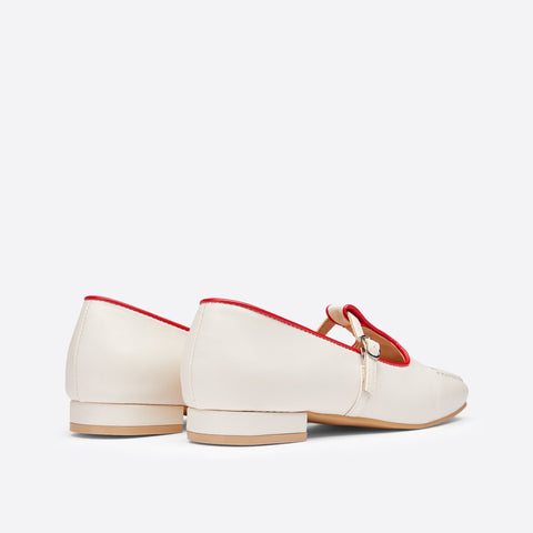 Mtvrmall - Women Retro Heart Color Matching Mary Janes