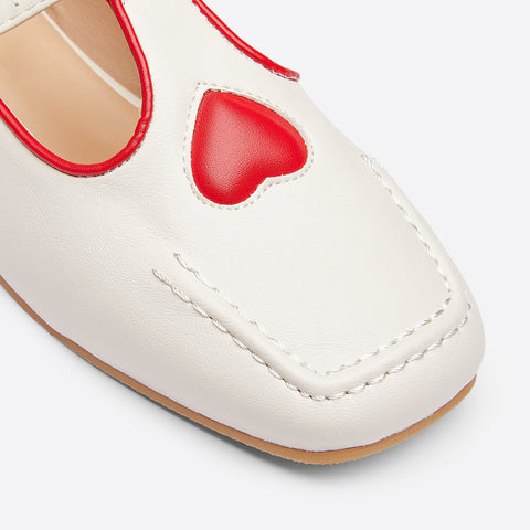 Mtvrmall - Women Retro Heart Color Matching Mary Janes