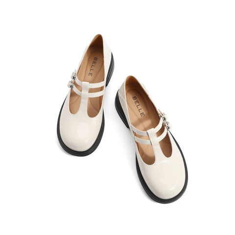 Mtvrmall - Women Cutout Leather Retro Mary Janes