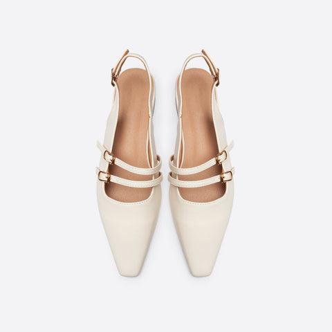Mtvrmall - Women Double Buckle Slingback Mary Jane