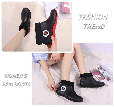 Mtvrmall - Water Boots for Woman for Rain Rubber Boots Women Waterproof Ankle Boot Botas De Caza Espanolas Rain Boots Bota Agua Mujer Shoes