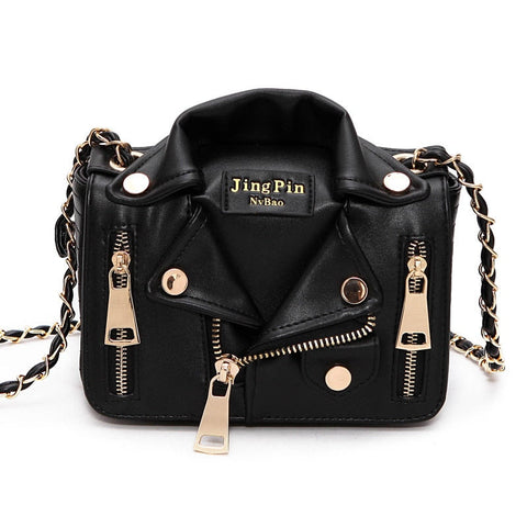 Mtvrmall - Designer Chain Bags Women Clothing Shoulder Rivet Jacket Messenger Bag Women Leather Luxury Handbags Bolsa Feminina Bolsos Mujer