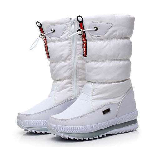 Mtvrmall - Women Snow Boots Platform Winter Boots Thick Plush Waterproof Non-slip Boots Fashion Women Winter Shoes Warm Fur Botas mujer