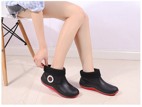 Mtvrmall - Water Boots for Woman for Rain Rubber Boots Women Waterproof Ankle Boot Botas De Caza Espanolas Rain Boots Bota Agua Mujer Shoes