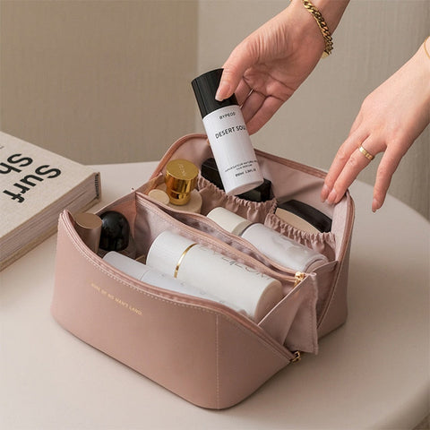 mtvrmall - New Ins Large-capacity Portable Girl Makeup Bag Women Cosmetic Bag Toiletries Organizer  Female Storage Makeup Cases