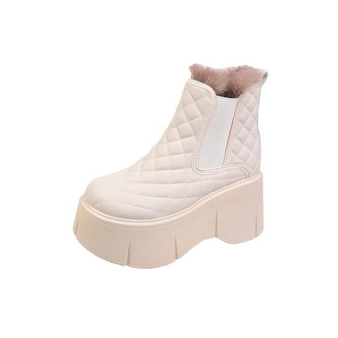 Mtvrmall - Fashion Shoes Women's Winter Thick Soled Snow Boots Plush Women's Casual Sports Shoes Warm and Cold Proof High Top Women's Boots