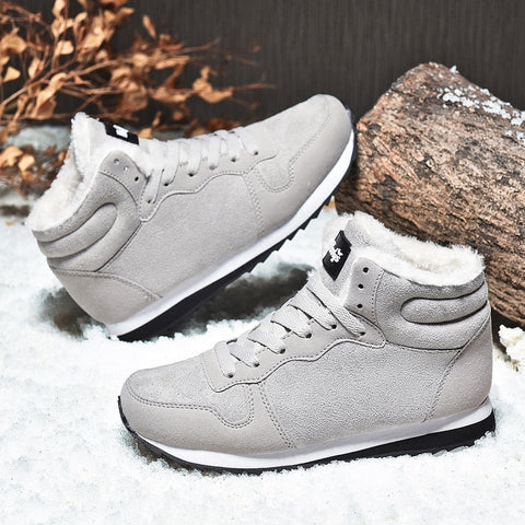 Mtvrmall - Men Boots Waterproof Winter Boots Men Lightweight Hight Top Leather Shoes Plus 48 No Slip Warm Snow Boots Plush Women Footwear