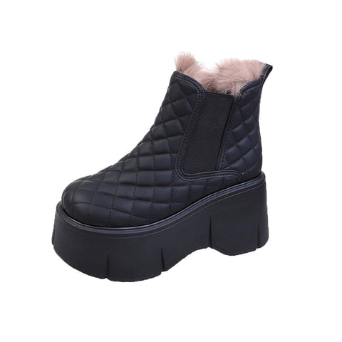 Mtvrmall - Fashion Shoes Women's Winter Thick Soled Snow Boots Plush Women's Casual Sports Shoes Warm and Cold Proof High Top Women's Boots